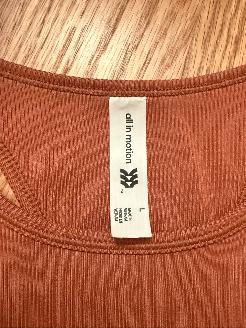 Rust Ribbed Racerback Tank - Picture 3 of 3